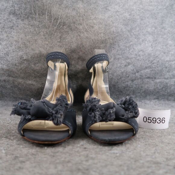 Vera Wang Lavender Shoes Womens 7 Sandal Flats Ankle Strap Fringe Bow Fashion - Picture 3 of 14